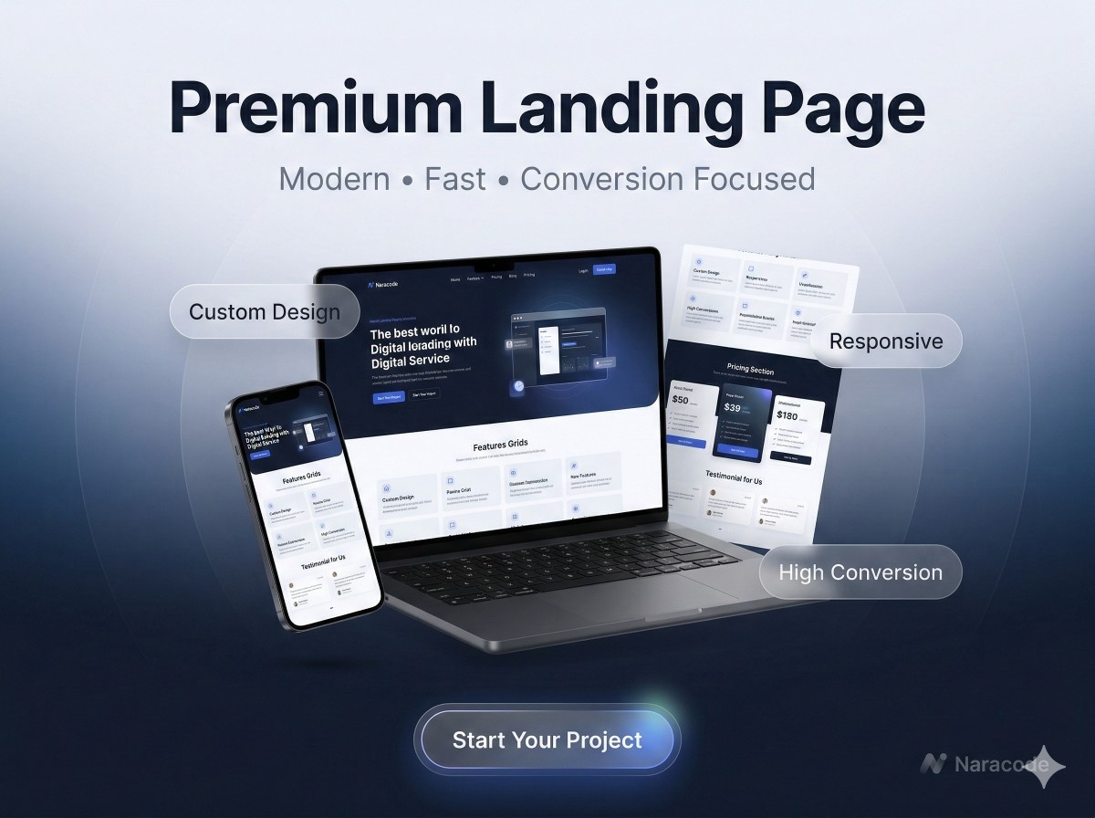 Landing Page Premium - Naracode Digital Product