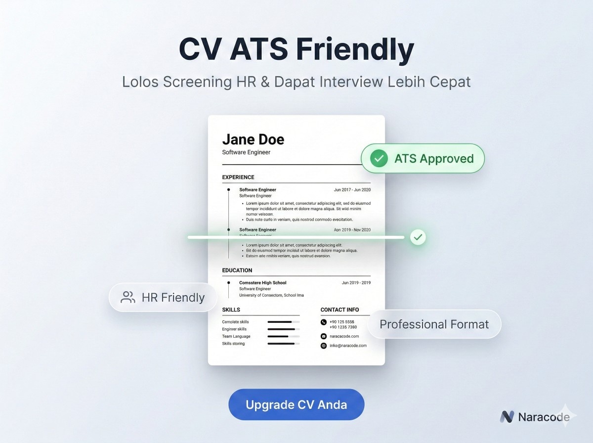 Jasa Pembuatan CV ATS Friendly - Naracode Digital Product